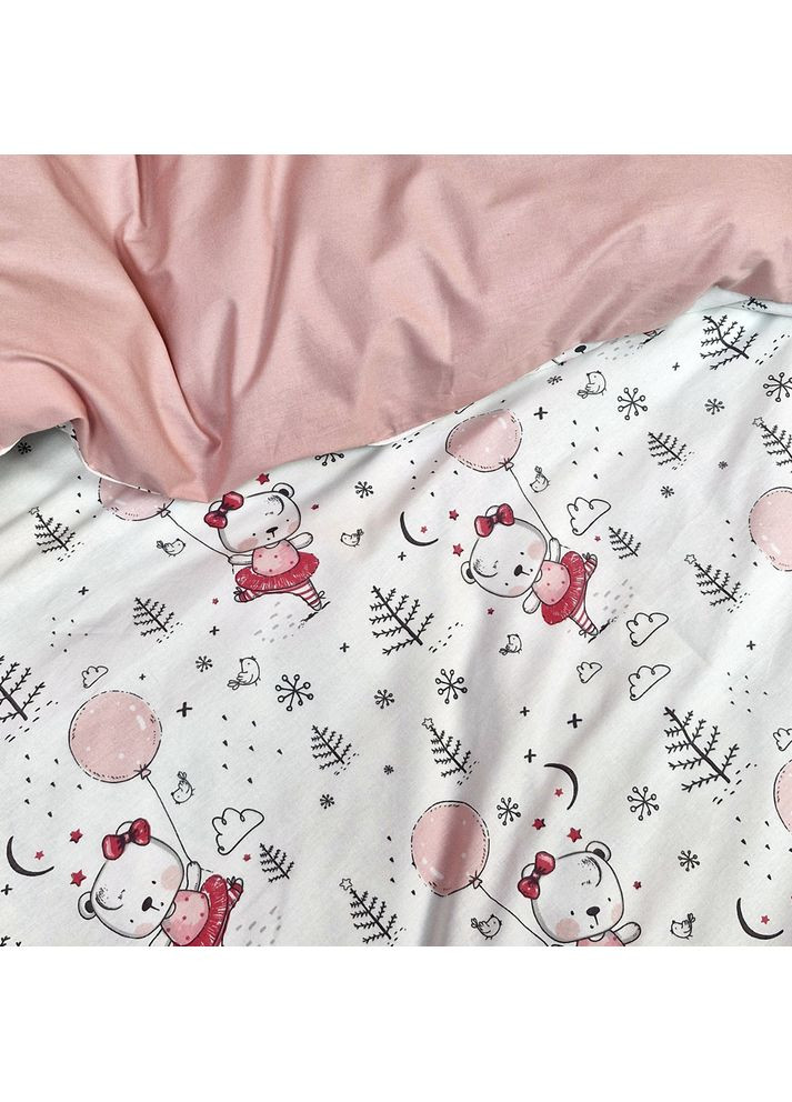 Підліткова постільна білизна Пудрова кулька Ранфорс - Підлітковий 1,5 на резинці MERISET (366021733)