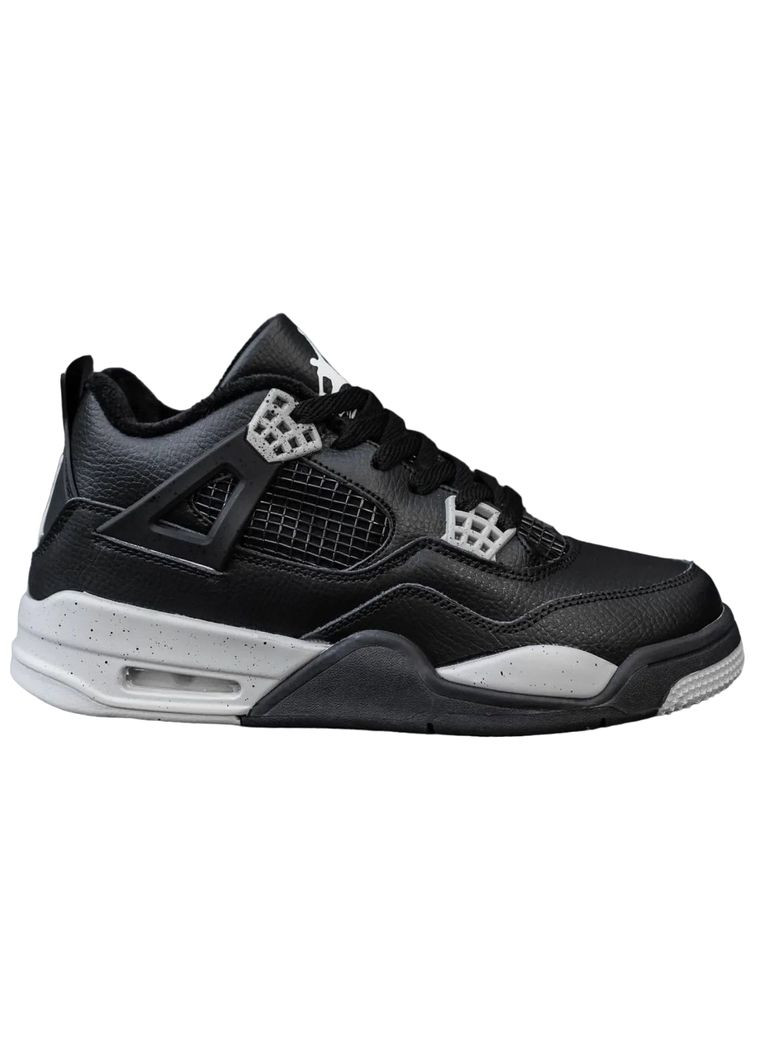 Цветные зимние кроссовки nike air jordan с мехом 4 retro черные с серым Nike Jordan Air Jordan 4 Retro