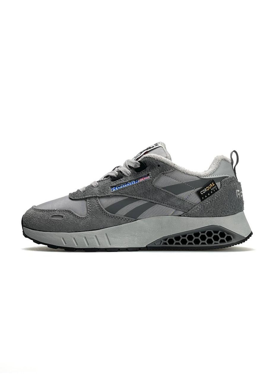 Серые демисезонные кроссовки мужские reebok grey No Brand Classic Leather Hexalite