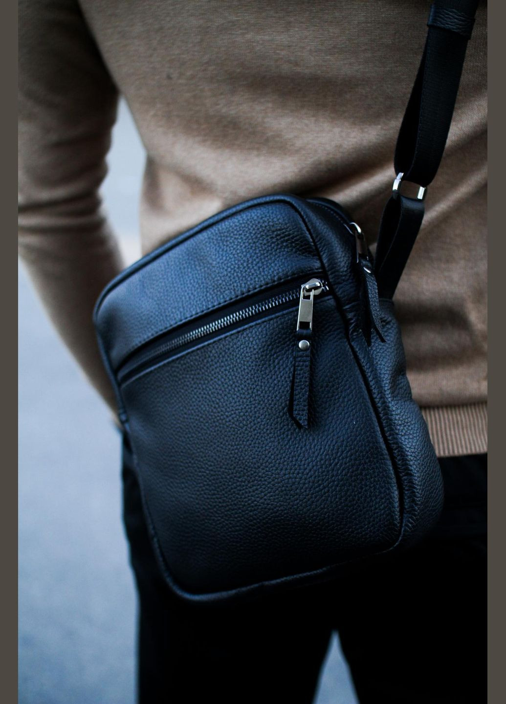 Мужская сумка мессенжер из натуральной кожи (025) SKILL (336950624)