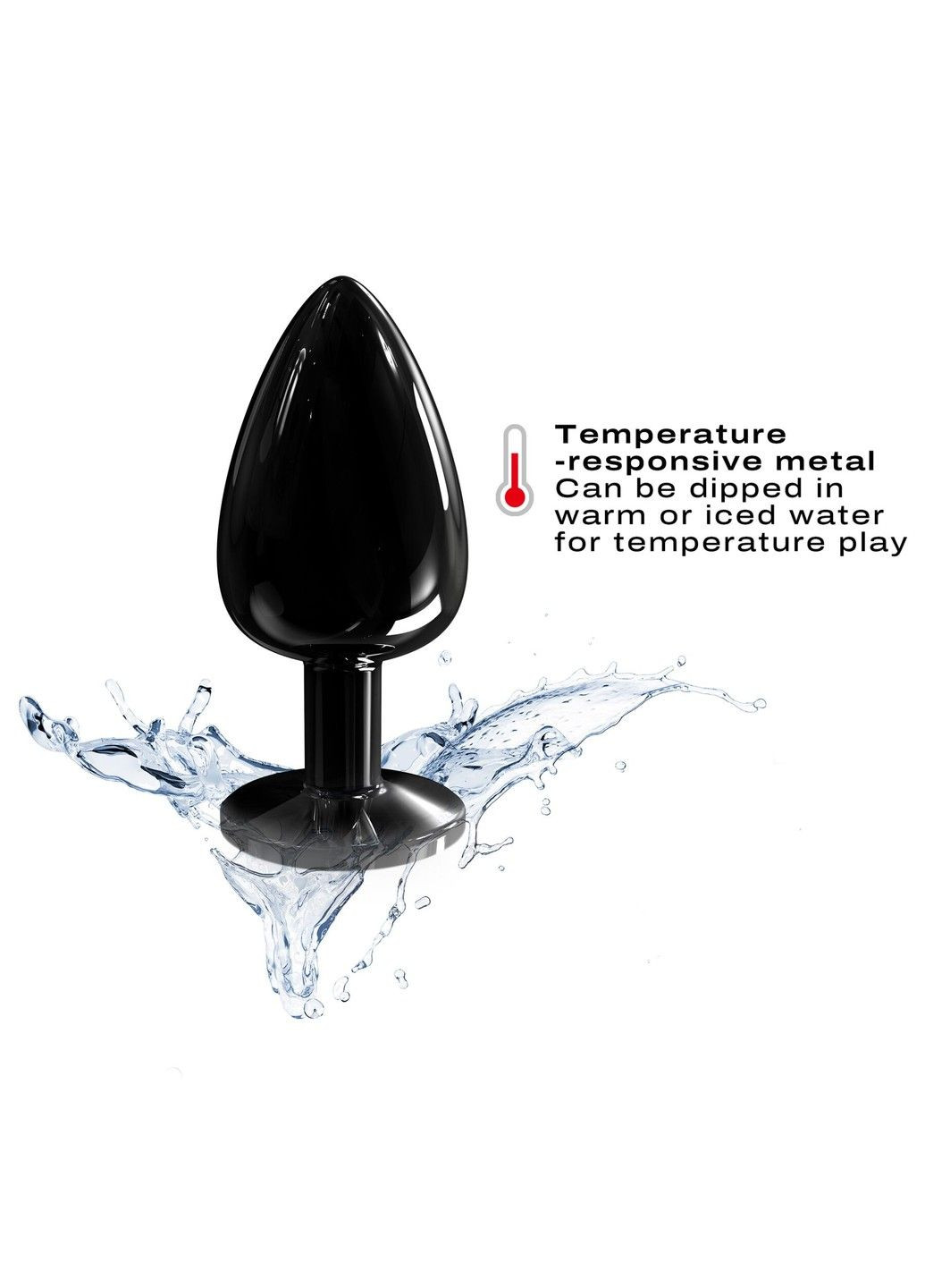Анальная пробка с кристаллом Diamond Plug Black L Dorcel (317255864)
