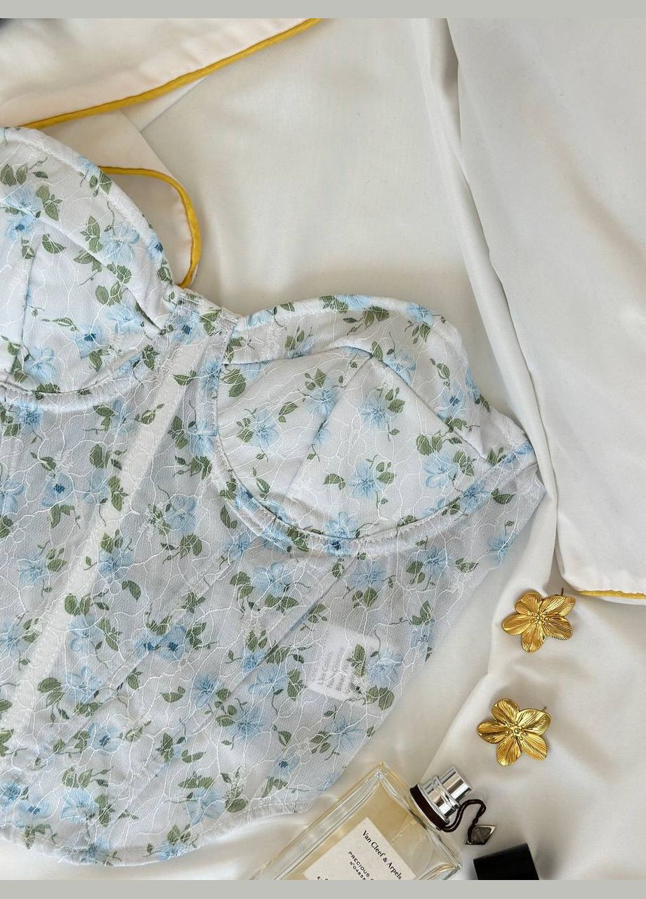 Ніжний бюстьє у квітковий принт No Brand (330105057)