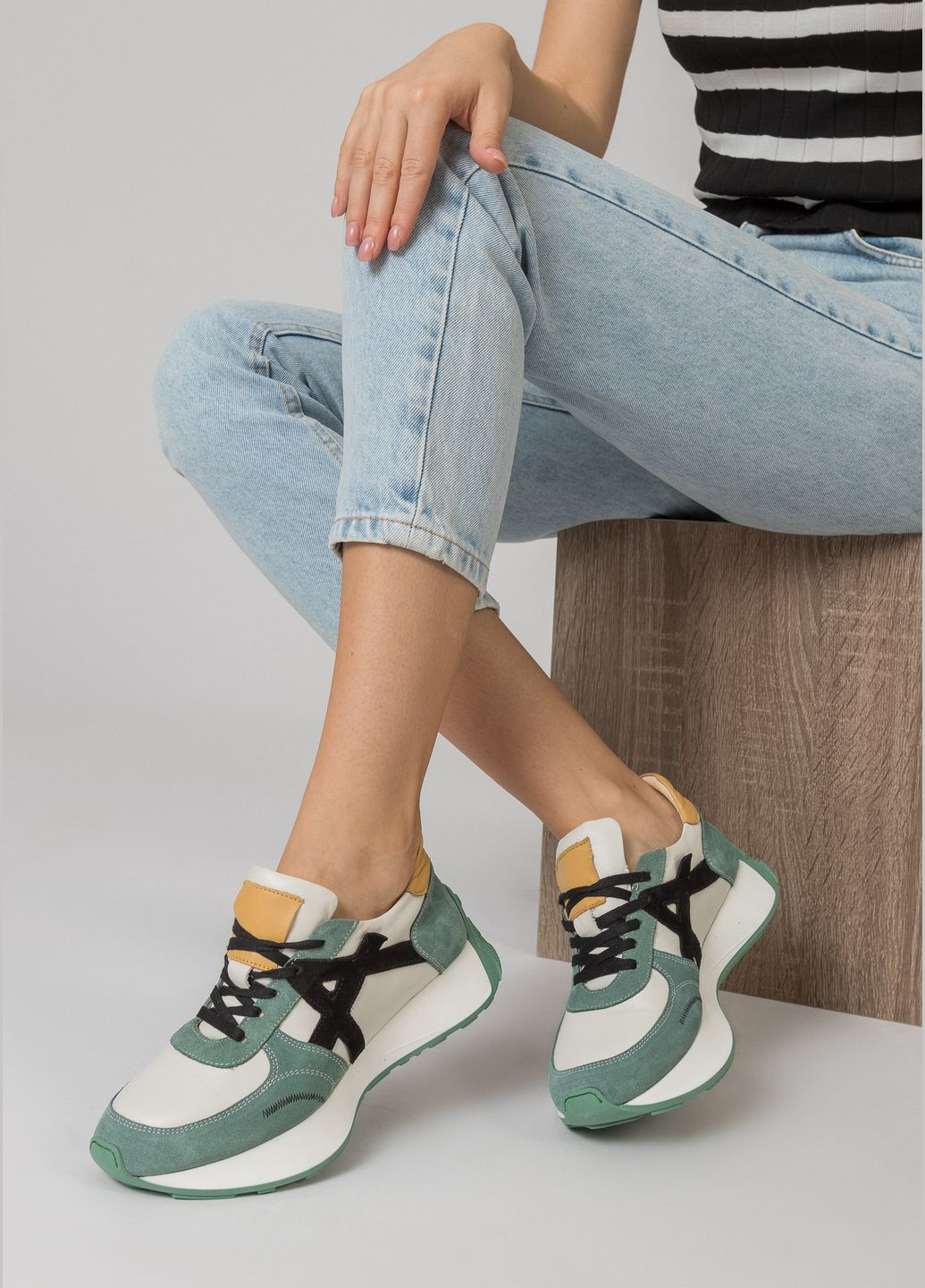 Кроссовки (1011ТZ) Phany зелёные (328913447)