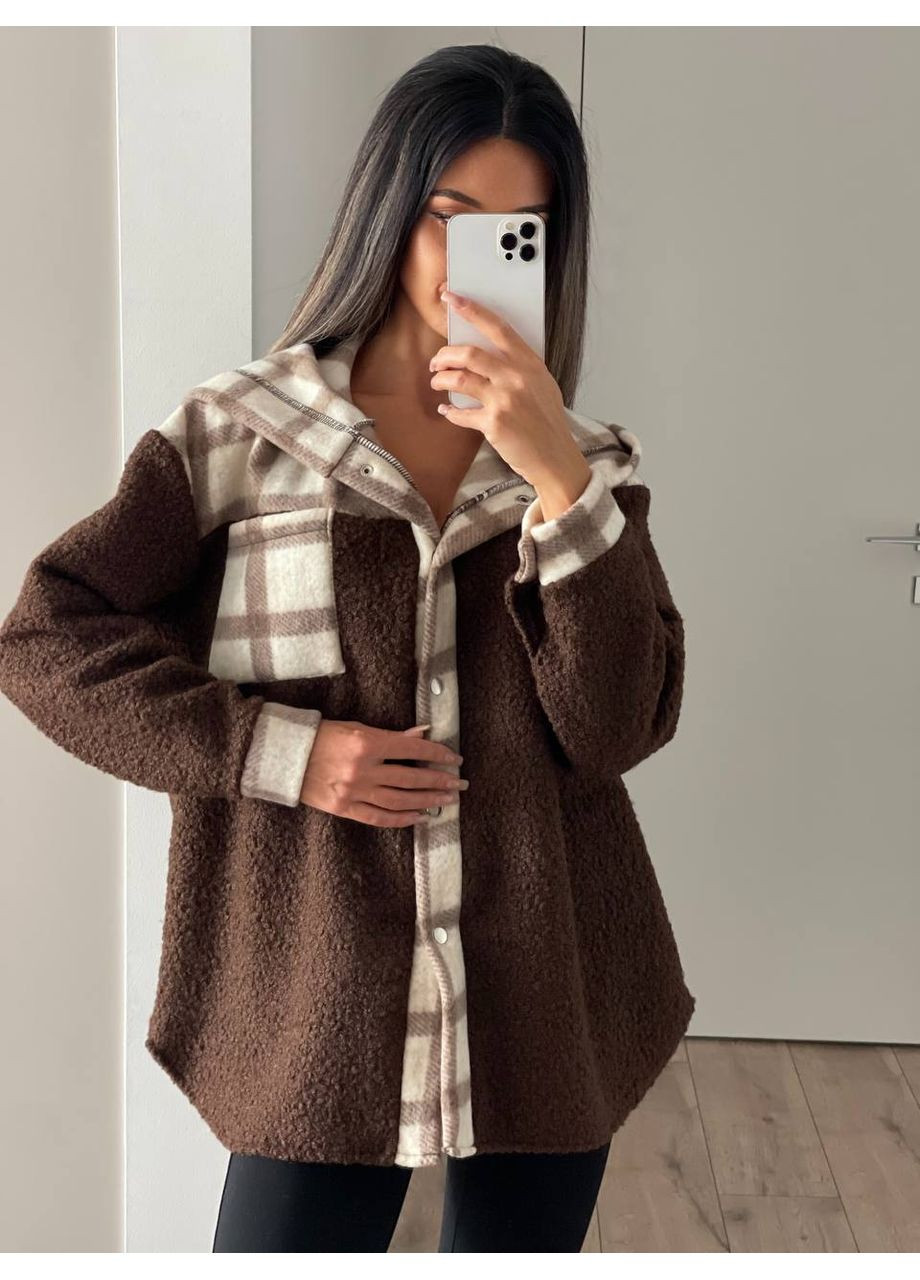 Коричневая кэжуал рубашка в клетку Adelante