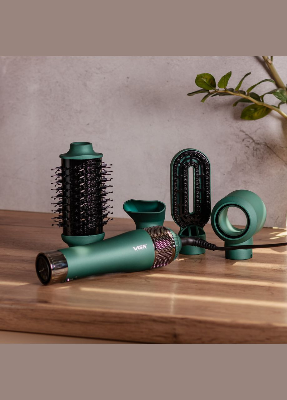 Фен-щетка 4в1 с насадками, 1000 Вт профессиональный V-493 VGR (337947184)