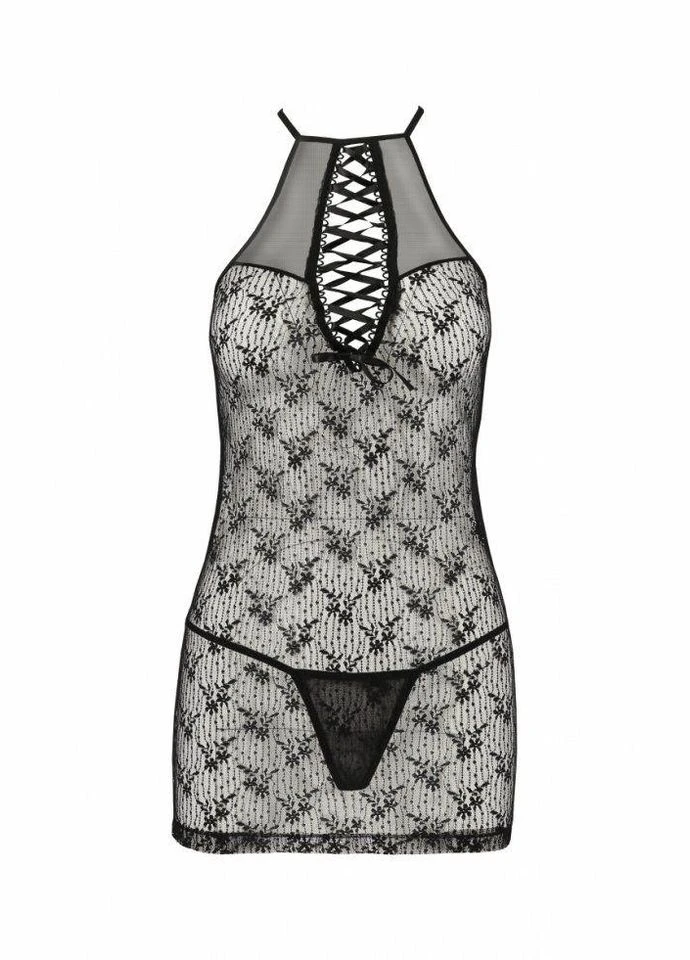 Напівпрозора сорочка AZALIA CHEMISE black L/XL Passion (303878768)
