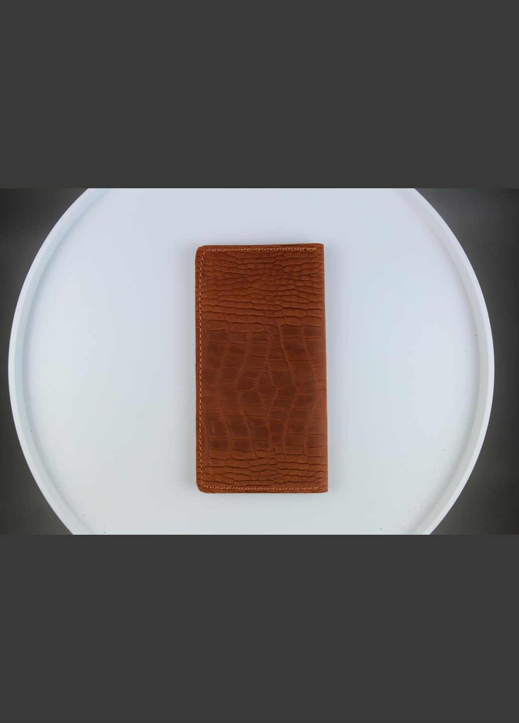 Мужское портмоне из натуральной кожи Crazy Horse тиснение крокодил SH008 (Светло-коричневый) SKILL (322605469)