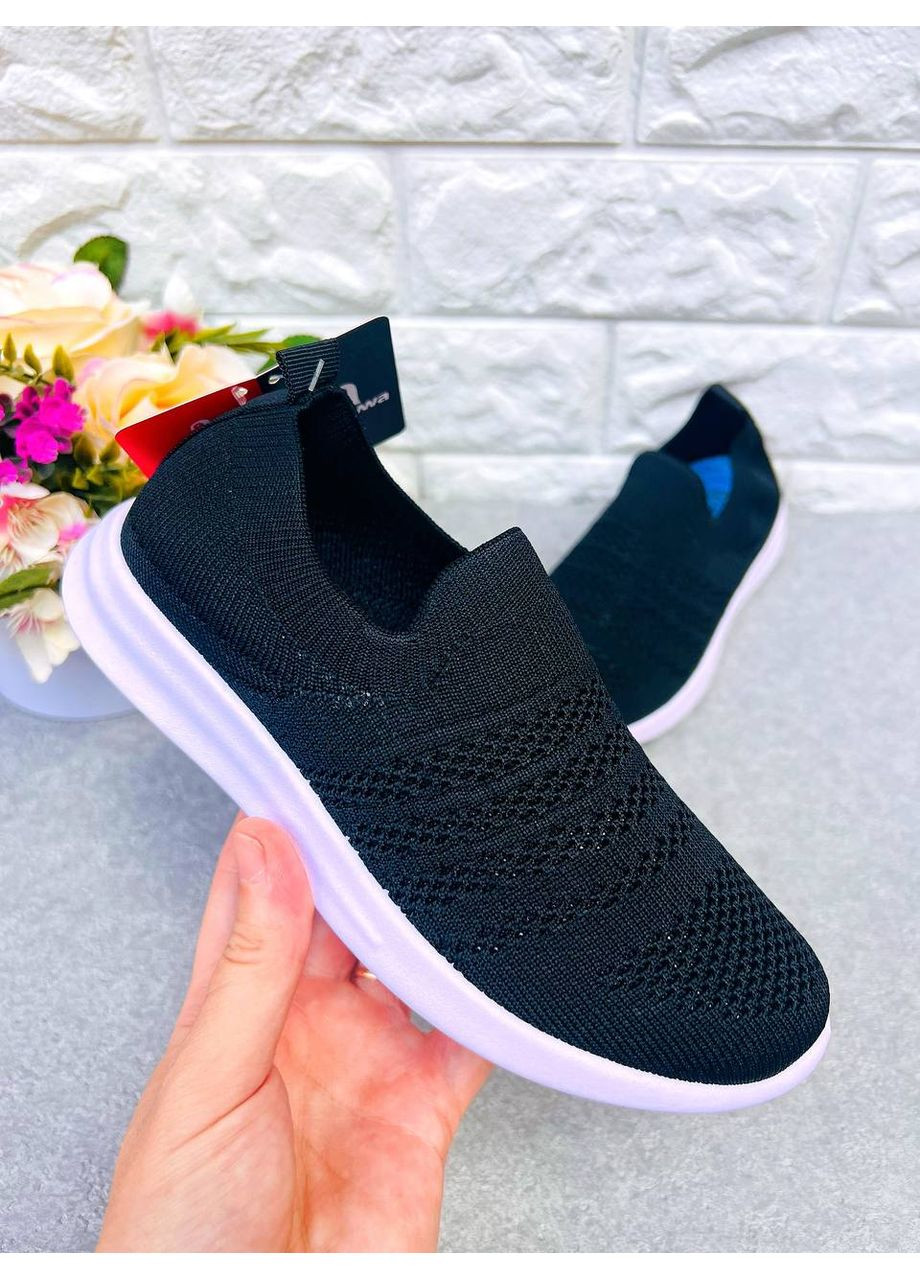 Чорні стильні кросівки-сліпони для хлопчика Apawwa