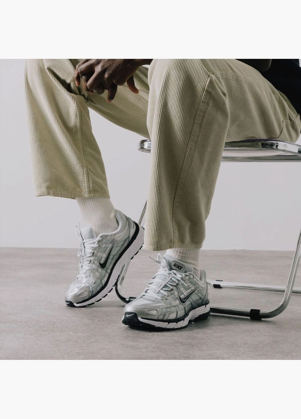 Серые всесезонные кроссовки унисекс p-6000 grey fd9876-101 Nike