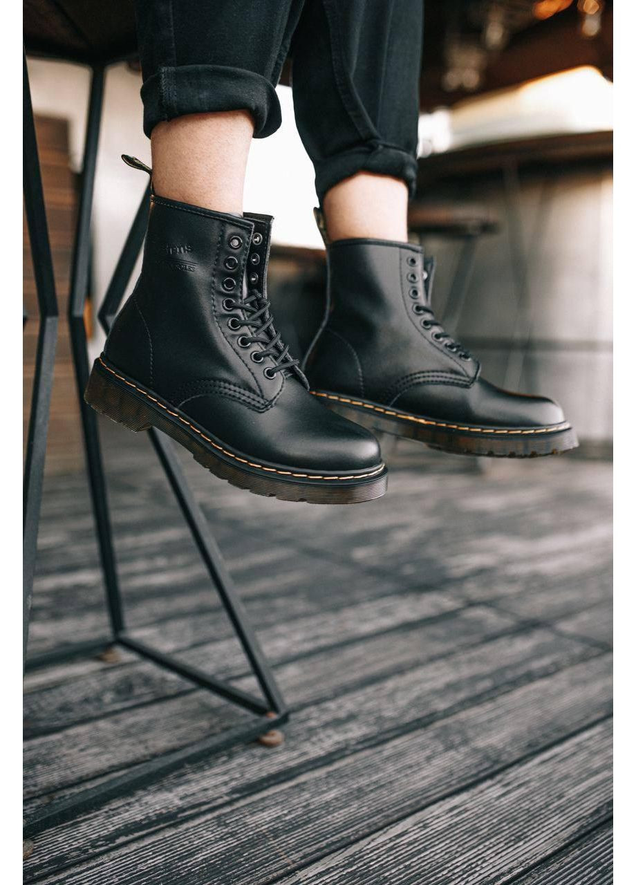 Черные зимние ботинки мужские dr. martens 1460 black 11822006 доктор мартинс берцы No Brand