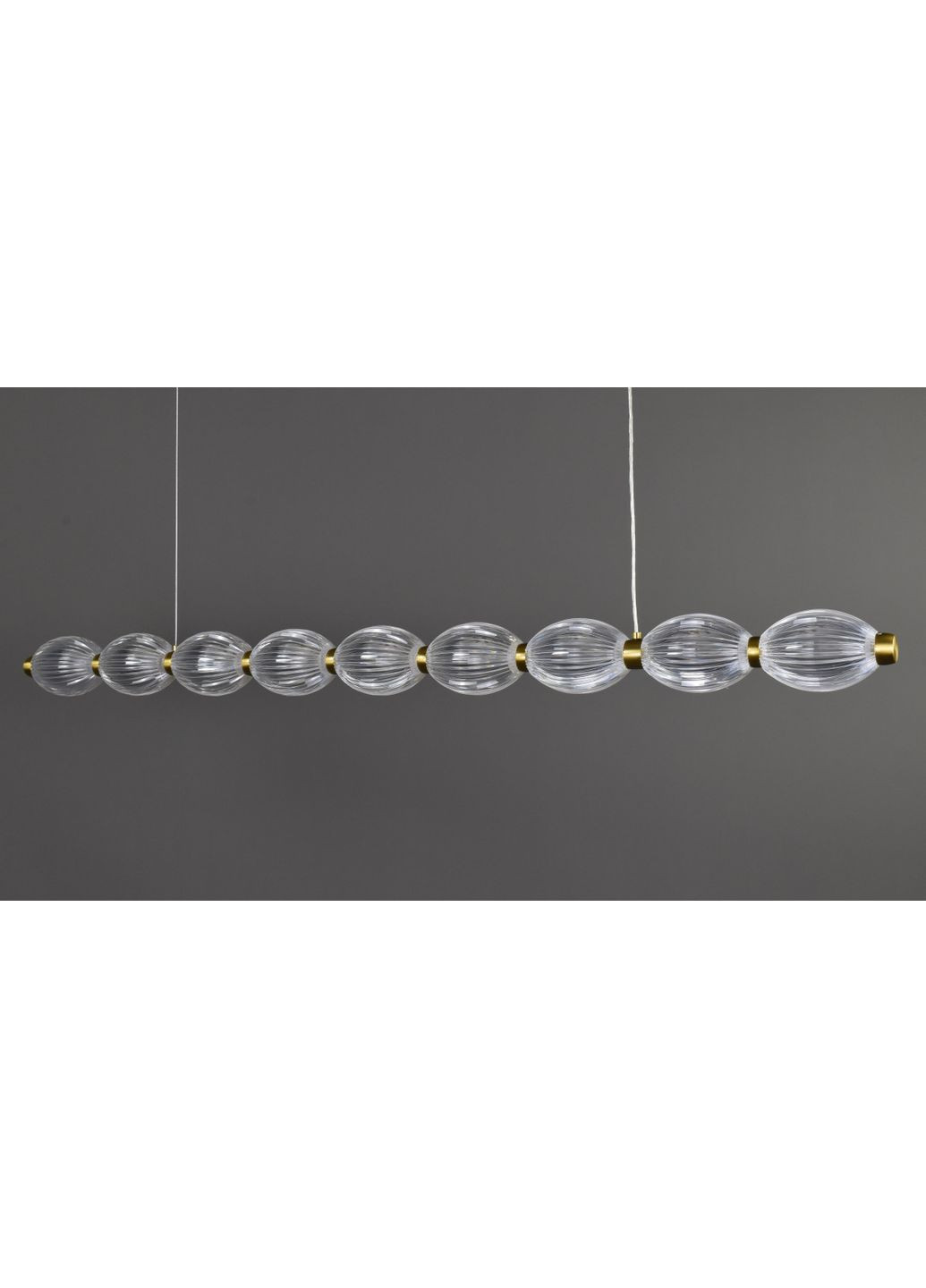 Люстра світлодіодна підвісна LED світильник для квартири на стелю лед 28278 Латунь 15-100х7х98 см. Sunnysky (365680523)