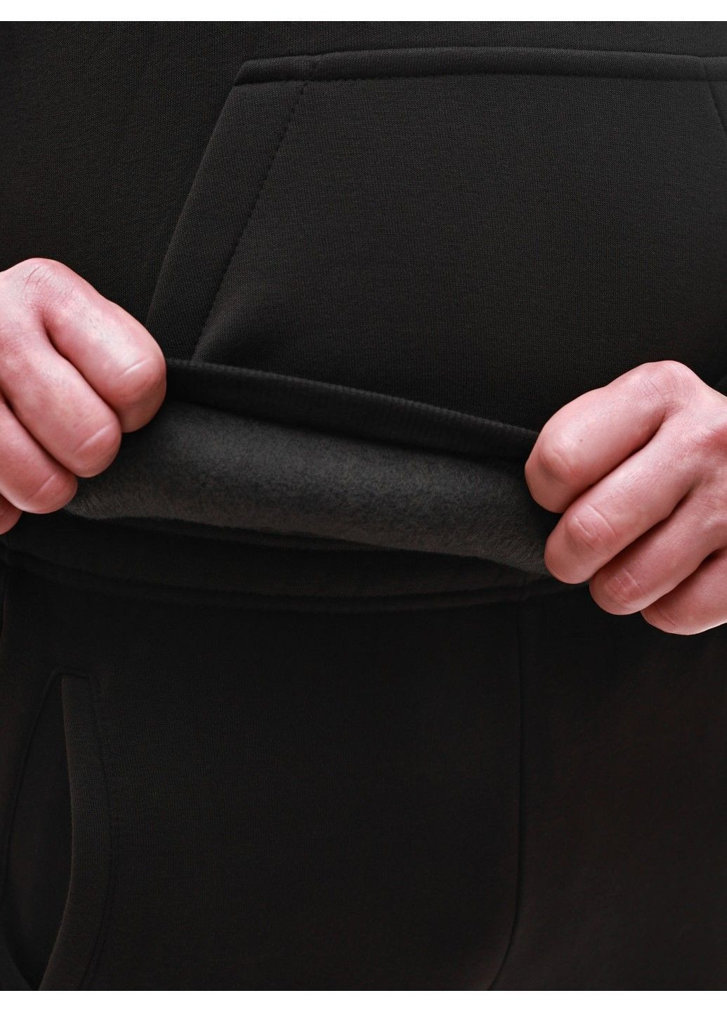 Чорний зимній костюм спортивний чоловічий No Brand