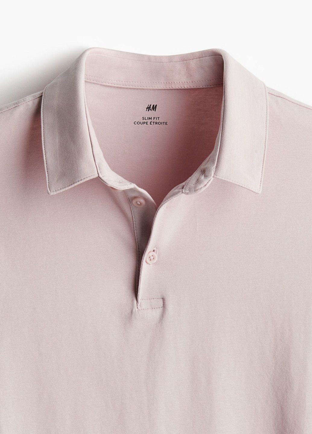 Розовая футболка-поло для мужчин H&M