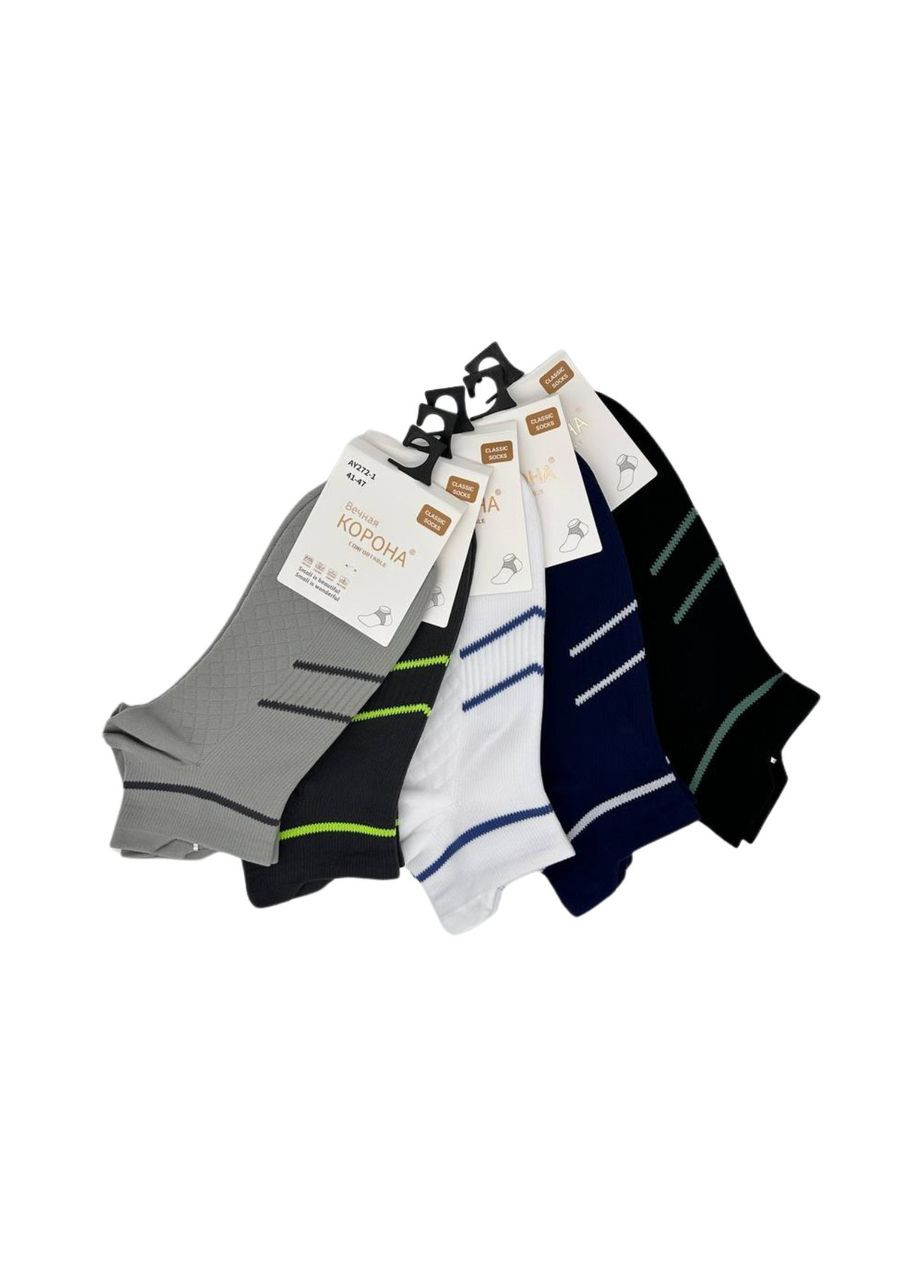 Комбинированные носки мужские средние р. корона a272-1 (5 шт/уп) Coalo (344590117)