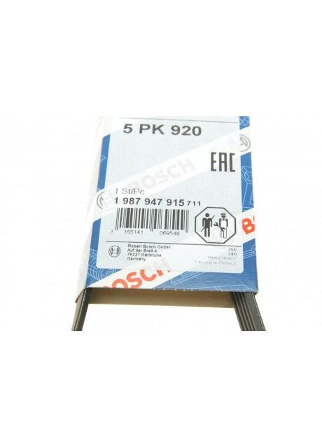 Реминь генератора Smart Fortfour 1.1-1.5 04-06/Mitsubishi Colt 1.1-1.5 (-AC) 04-12 (5PK920) 1 987 947 915 UA63 Bosch (366185971)