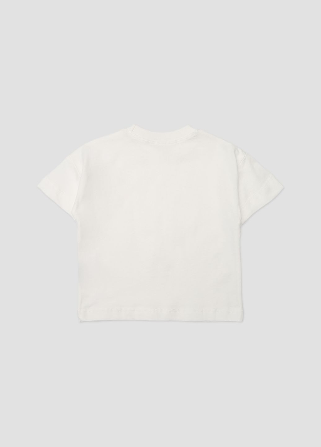 Молочна демісезонна футболка з коротким рукавом для дівчинки колір молочний cb-00273364 Yuki