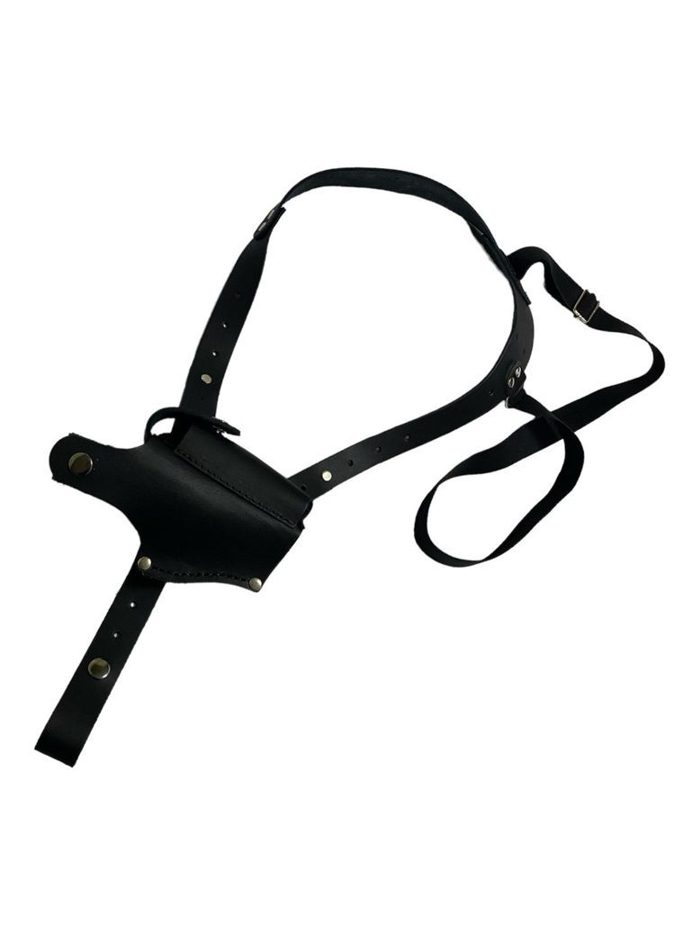 Кобура оперативная ПМ кожаная с отделом под магазин черная Klost (315877757)