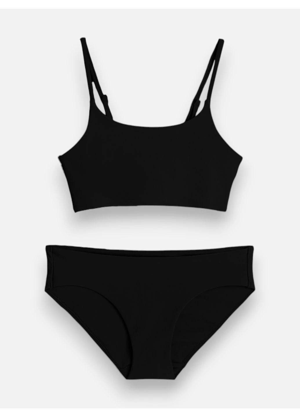 Чорний демісезонний купальник (ліф, трусики) топ, роздільний H&M