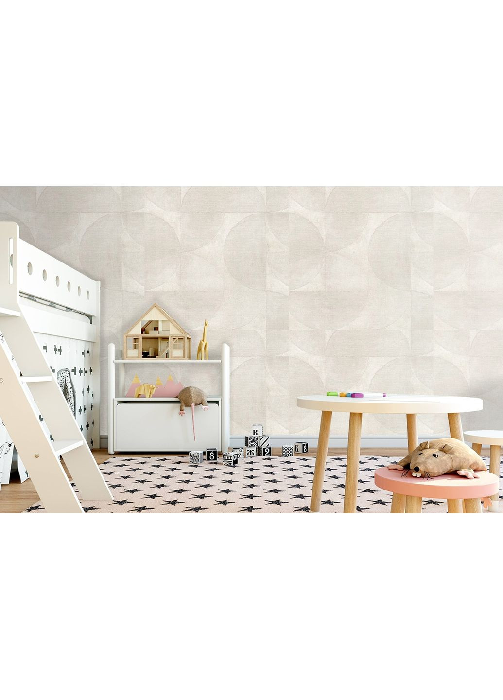 Вінілові метрові шпалери бежеві на флізеліні німецькі для спальні, залу, кухні рулон 10 м MARBURG (371775791)