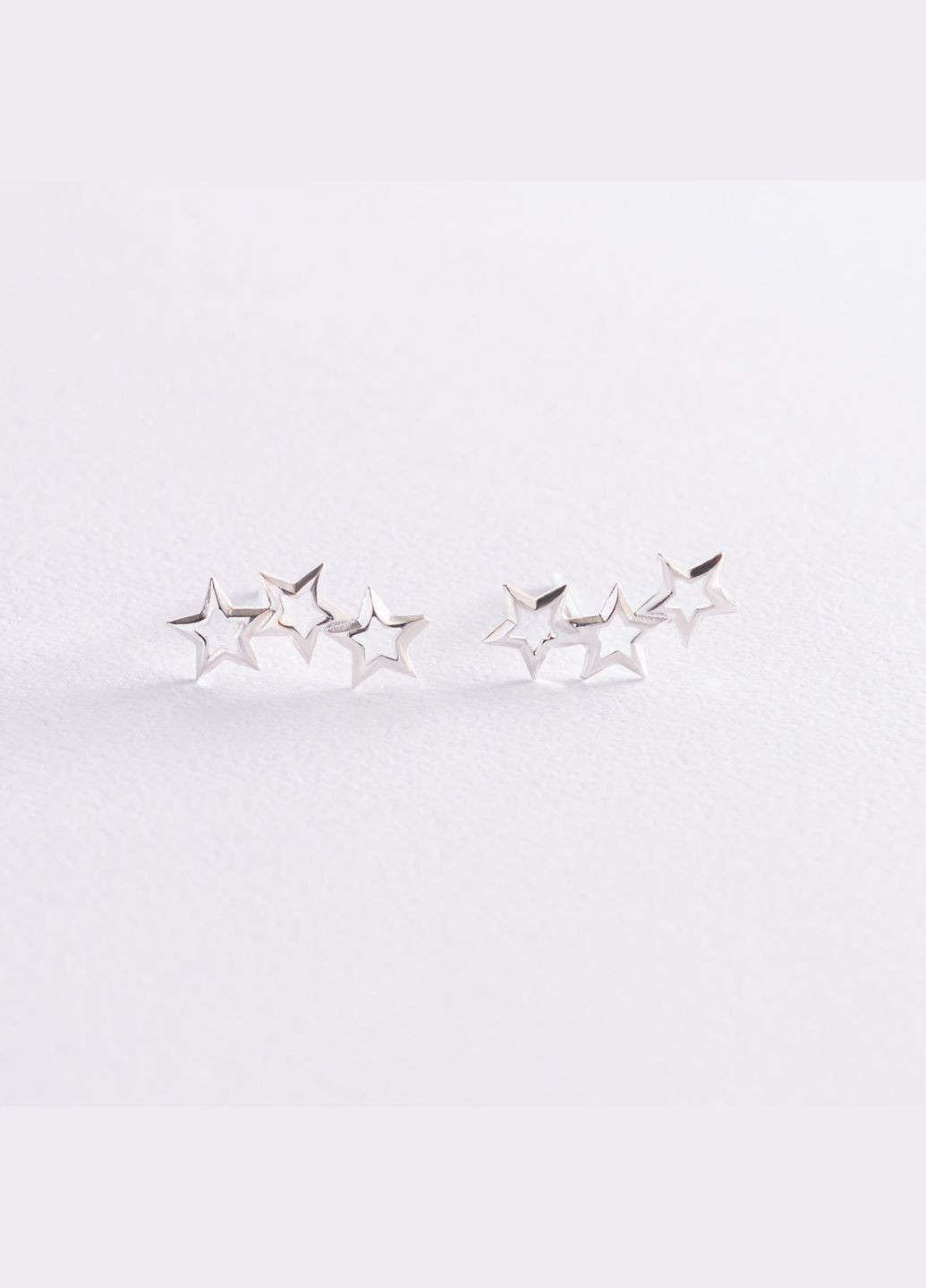 Срібні сережки - пусети Зірочки 123021 Oniks (264295654)