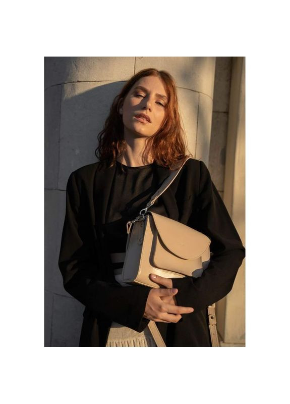 Сумка женская кожаная через плечо Liv бежевый краст The Wings (302007452)