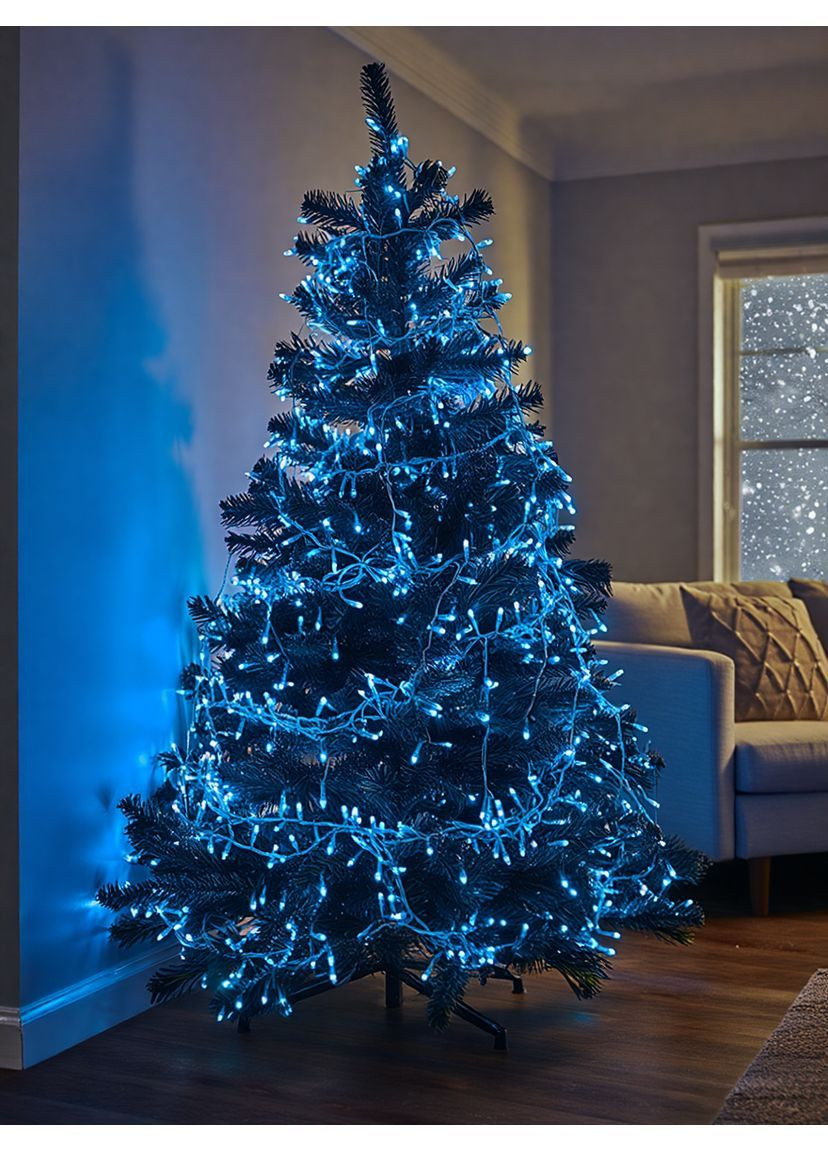 Гирлянда Нить уличная 500 LED 50 м белая, синий No Brand (369144598)