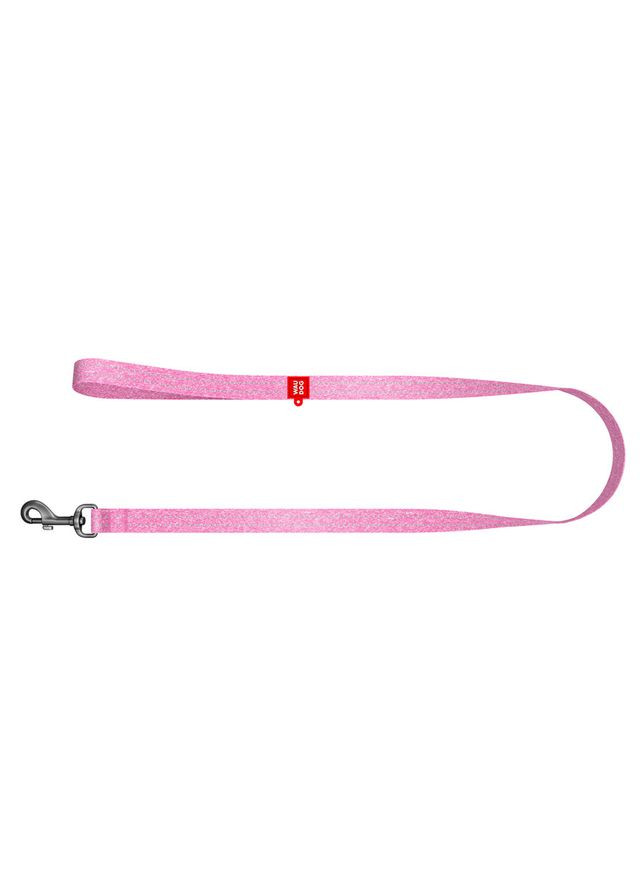 Повідець для собак з відновленої бавовни WAUDOG Re-cotton світловідбиваючий,, Ш 15 мм, Д 500 см рожевий No Brand (363201064)