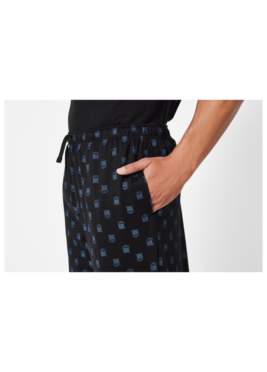 Піжамні штани бавовняні з принтом для чоловіка Star Wars 468647 темно-синій Disney (369886300)