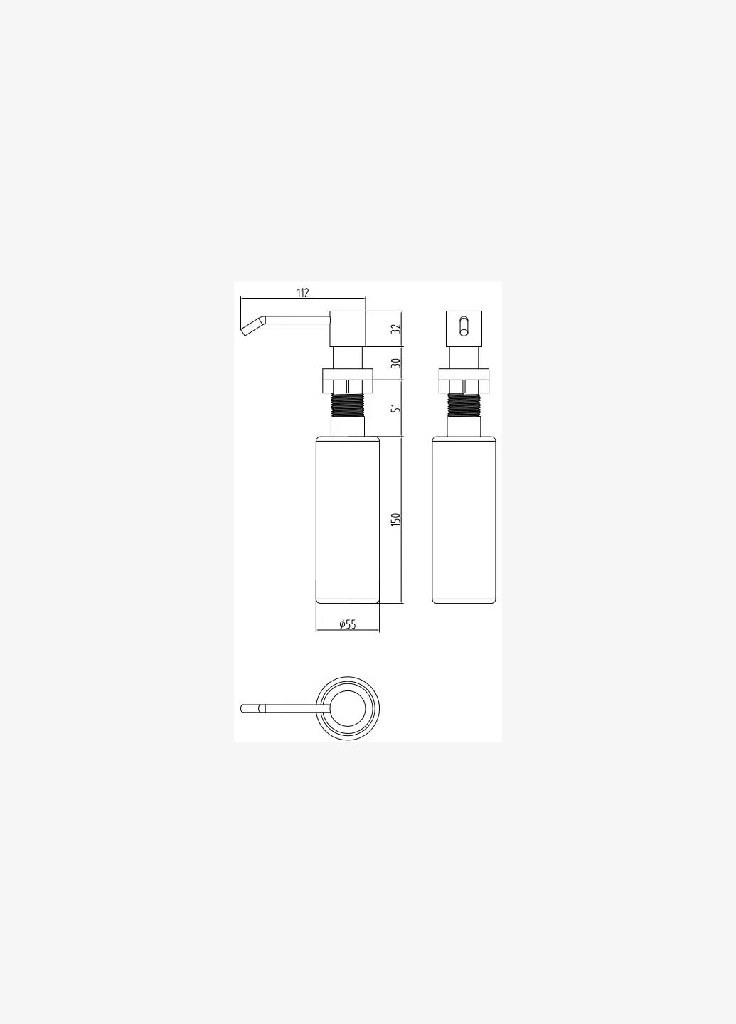 Дозатор для кухонної мийки врізний Nett DS-300 (376145283)