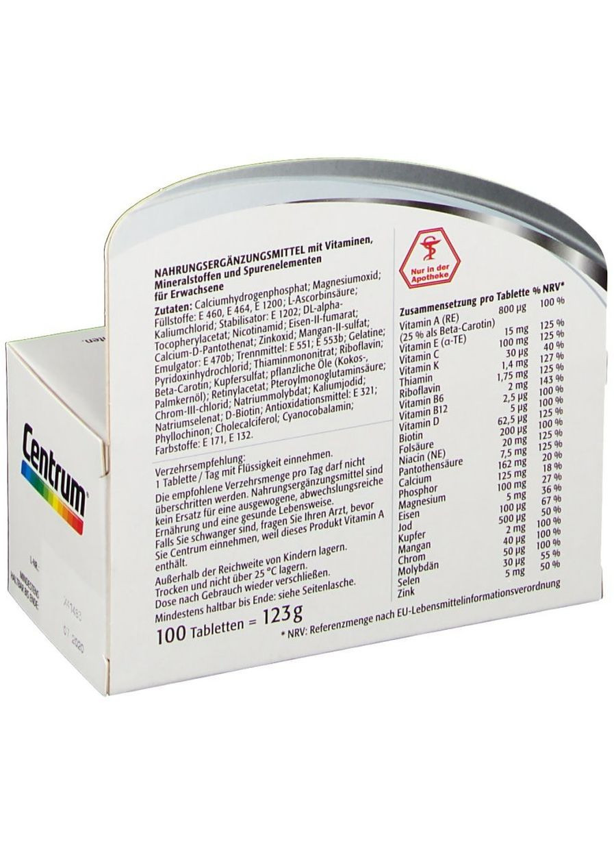 Витаминно-минеральный комплекс Von A bis Zink (от А до цинка) 100 таб Centrum (280265925)