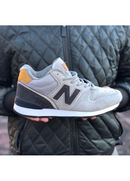 Сірі Зимовий кросівки чоловічі new balance 574 grey black white нью беланс 574 No Brand