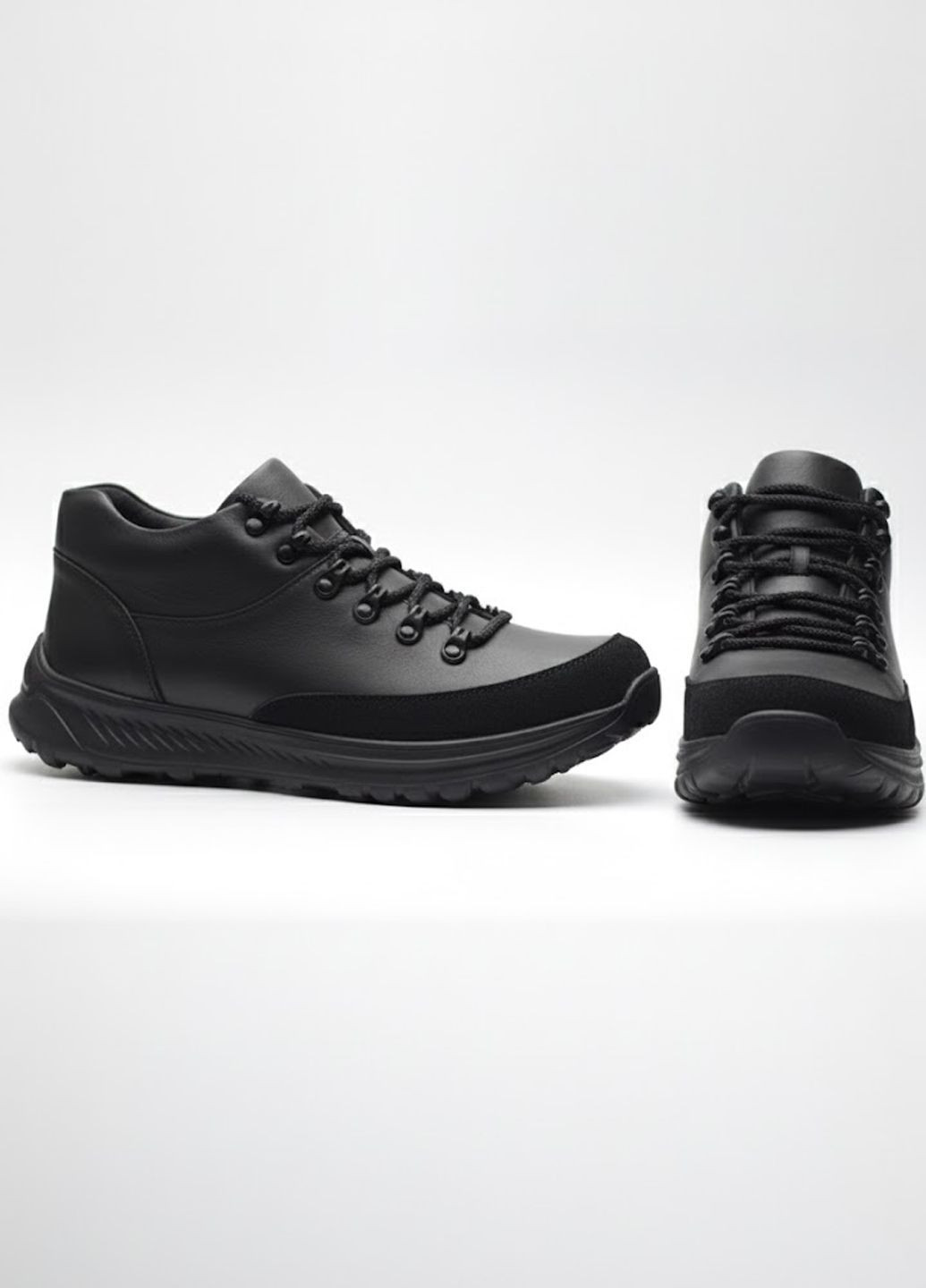 Чорні Зимовий кросівки чоловічі зимові з натуральної шкіри Zlett 3074