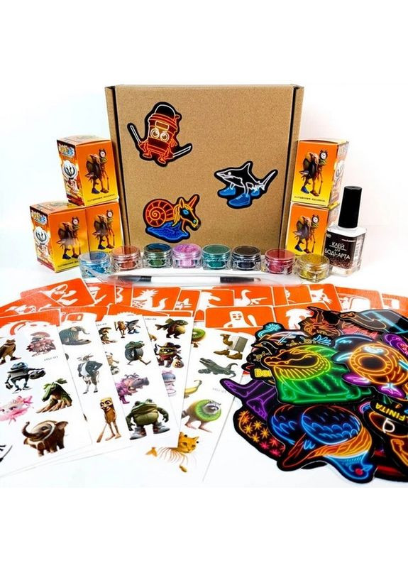 Подарунковий набір "Брейнрот" gift-box-brainrot-5kids Fresh Tattoo (369679836)