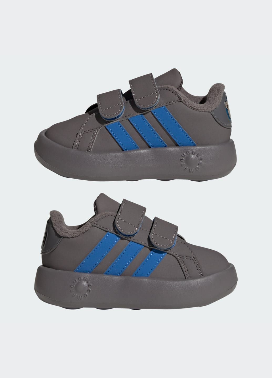 Коричневые всесезонные кроссовки disney baloo grand court kids adidas