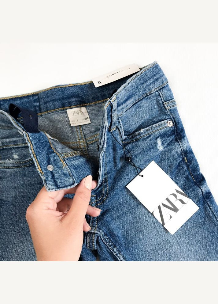 Джинси 122 cм синій артикул Л542 Zara (285718216)