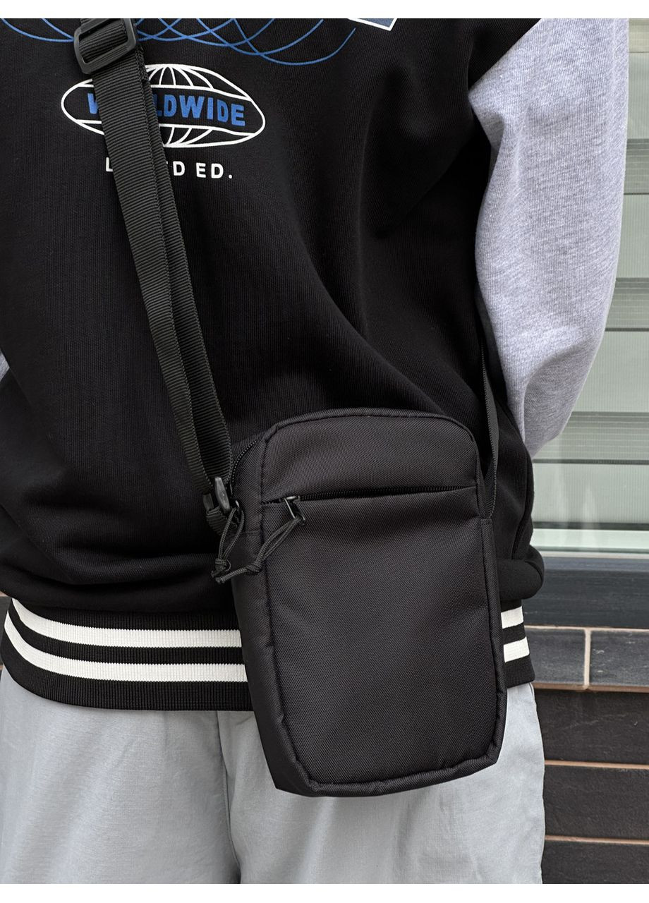 Сумка через плече для підлітка з графіті для хлопця або дівчини маленька чорна No Brand (350613572)