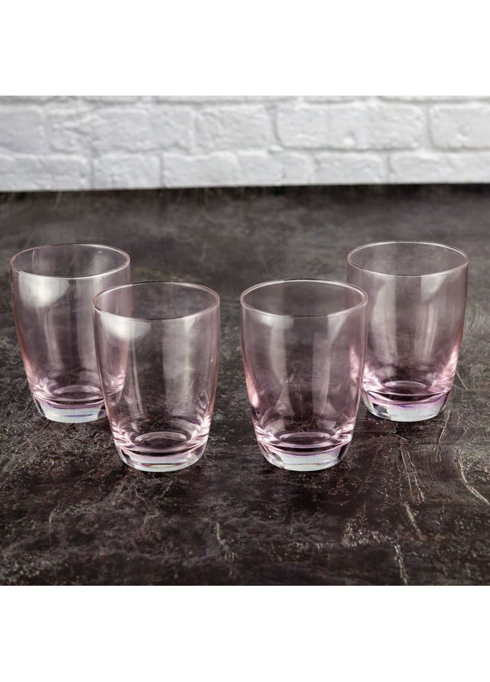 Набір склянок низьких Variation Shades Pink D4843 340 мл 4 шт Luminarc (350918698)