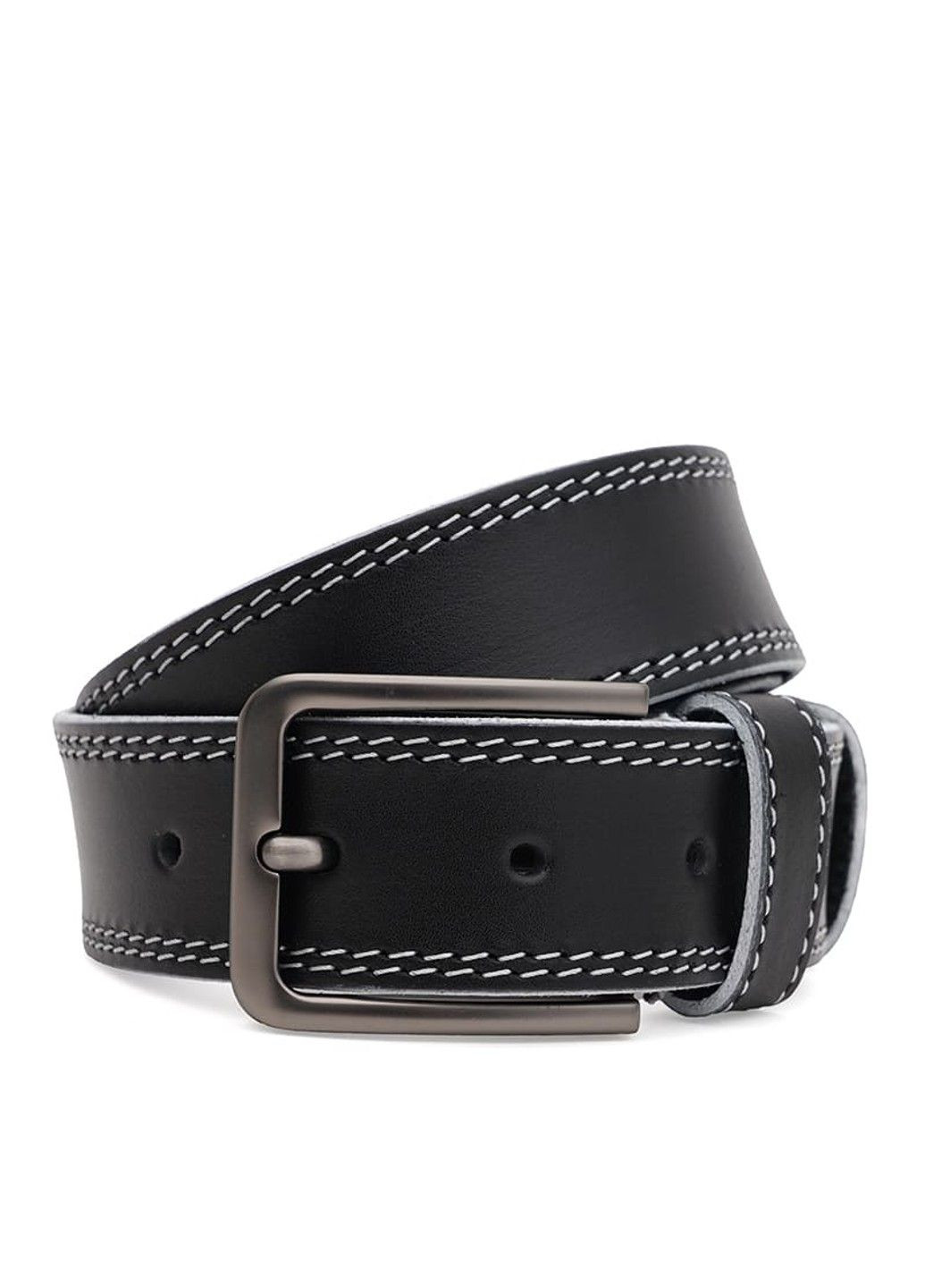 Чоловічий шкіряний ремінь 125v1fx101-black Borsa Leather (322959717)