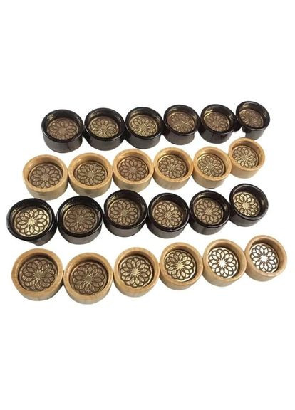 Фішки для нард зі шкіряною вставкою №10. 25х12 мм Вироби майстрів Зі шкіряною вставкою (316089570)