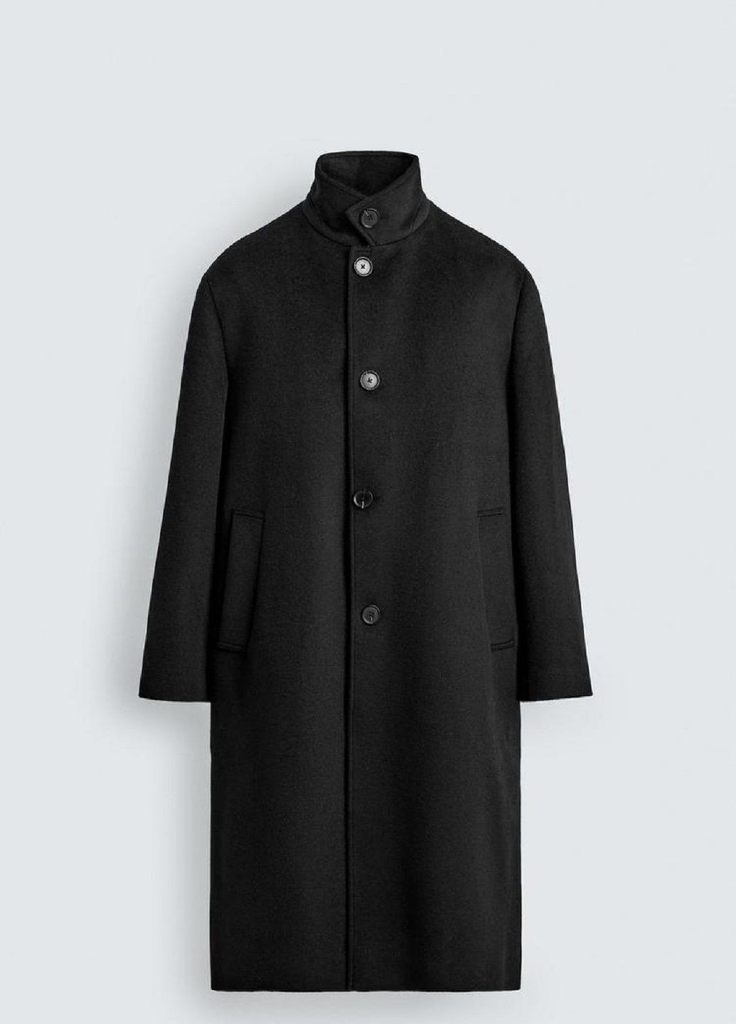 Черное демисезонное Пальто Zara