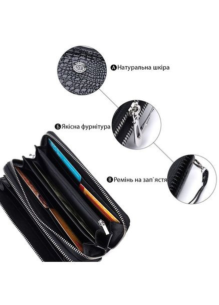 Жіночий шкіряний гаманець на дві блискавки ST AE 238-2 (316111055)