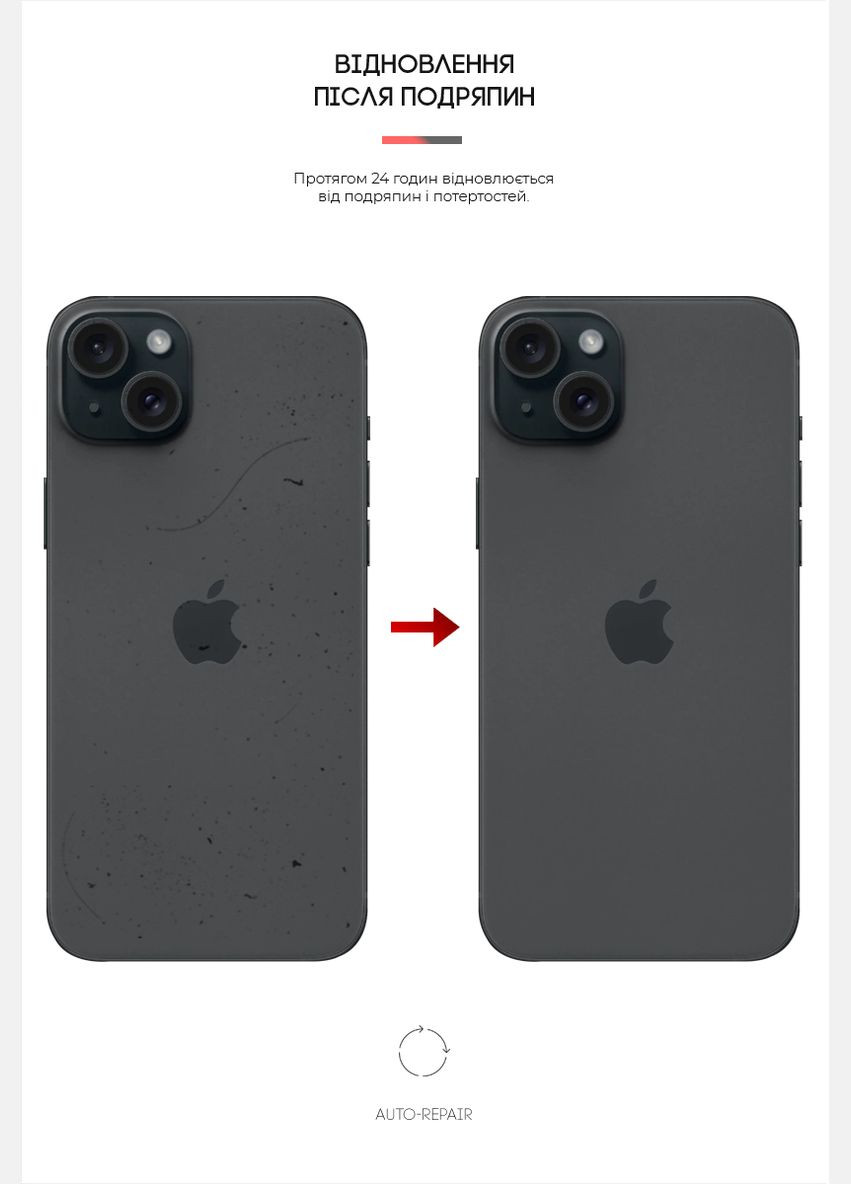 Защитная пленка на заднюю панель для Apple iPhone 15 Plus Carbone Transparent (ARM71902) ArmorStandart (280439527)