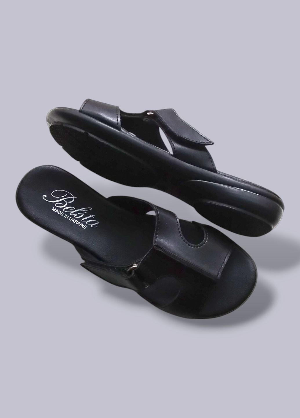 Черные шлепанцы дорожные белста Белста