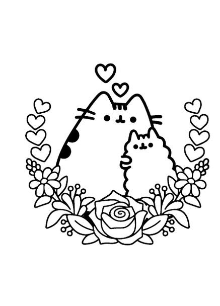 Мінірозмальовка Pusheen Пушин Artbooks (335820618)