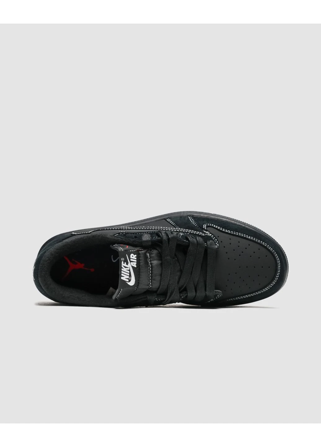 Черные демисезонные кроссовки мужские nike air jordan 1 retro low x travis scott og black phantom найк аир джордан черные No Brand