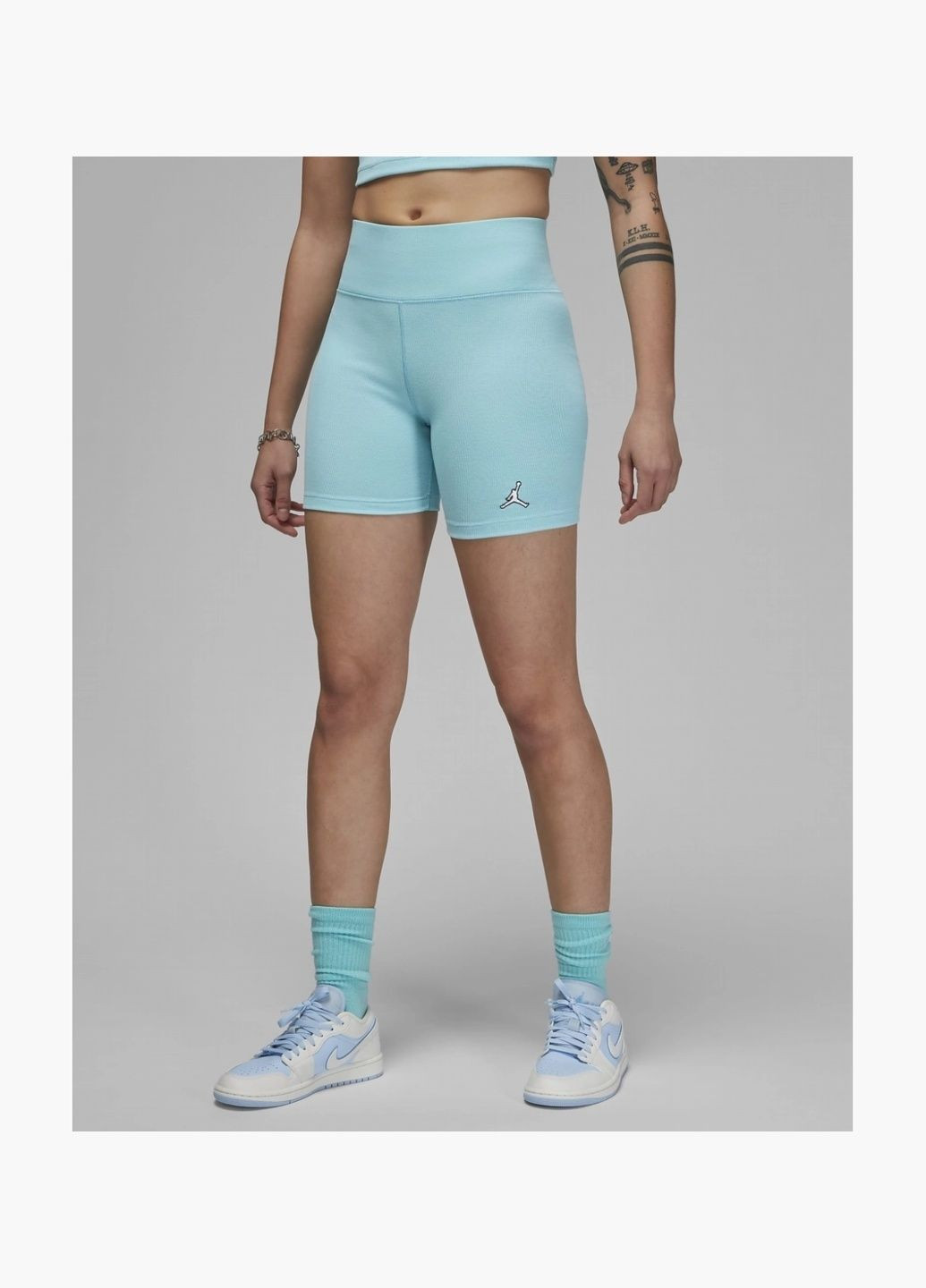 Шорти жіночі Ribbed Bike Shorts Turquoise DZ3180-464 Air Jordan (326784098)