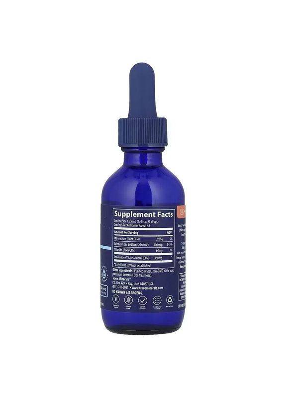 Ионный селен 300 мкг Ionic Selenium Trace, 59 мл Trace Minerals Research (369609474)