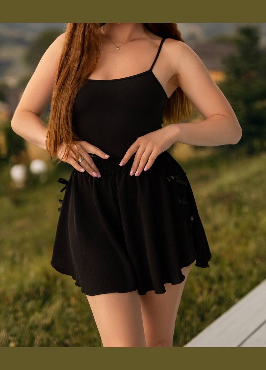 Женские шорты свободного кроя с декоративными бантиками. MonCher (345563923)