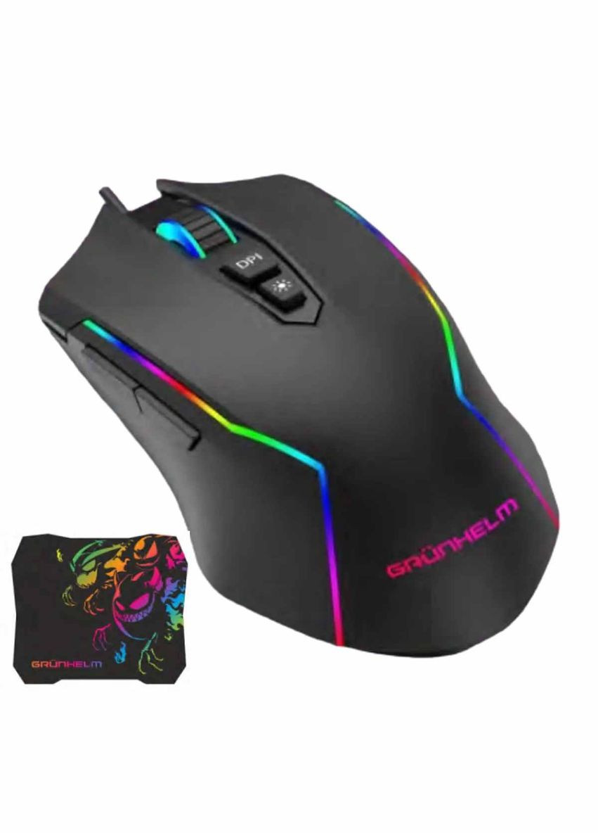 Миша комп'ютерна провідна ігрова + коврик MS-656WD (126952) Grunhelm (317343984)
