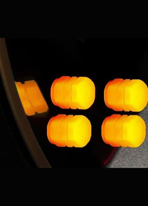 Флуоресцентні (неонові) ковпачки на ніпель для велосипеда машини самокату що світяться, набір з 10 шт, (RT050972-10) Bluefield (334012003)